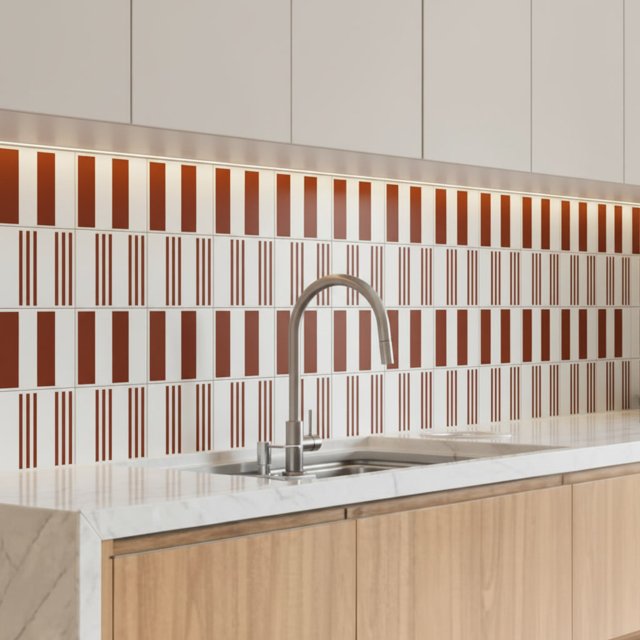 Azulejo Painel Pro Lines - Terracota