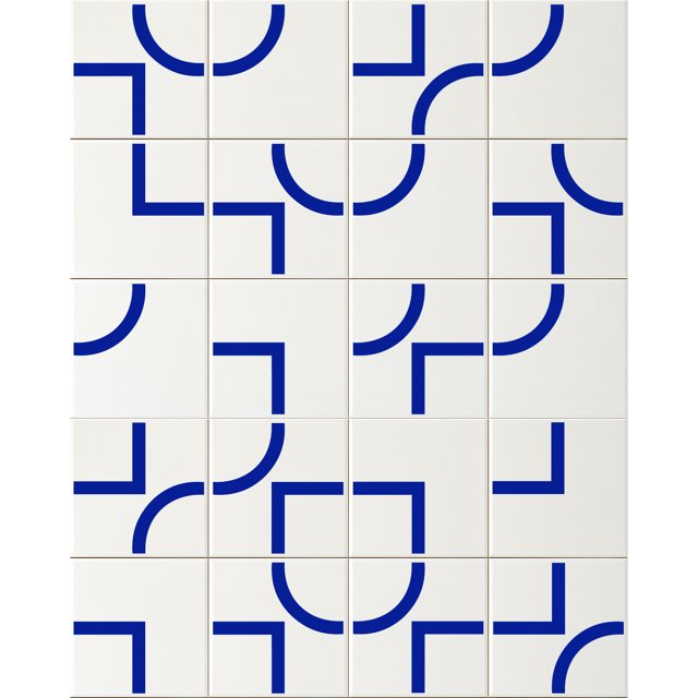 Azulejo Painel Forma - Azul Bic
