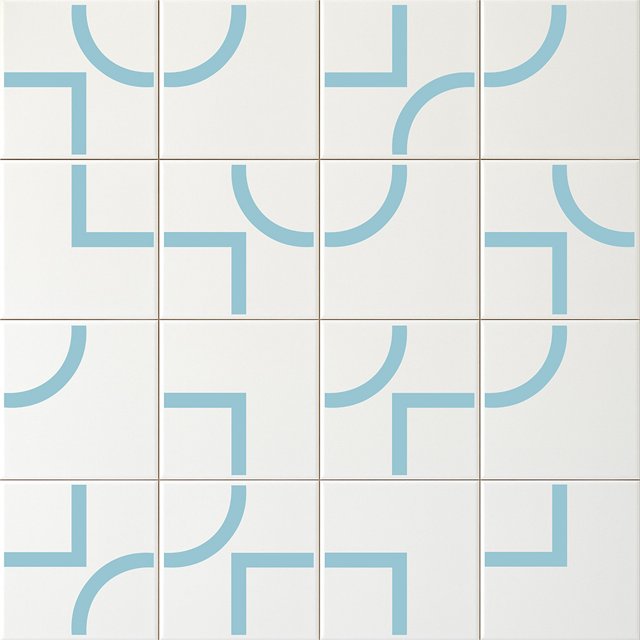 Azulejo Painel Forma - Azul Céu 