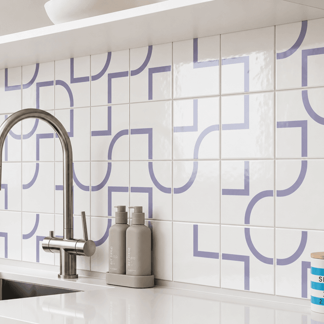 Azulejo Painel Forma - Lilás