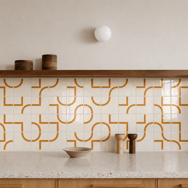 Azulejo Painel Forma - Ocre