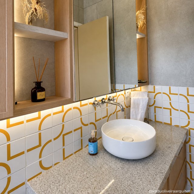 Azulejo Painel Forma - Ocre