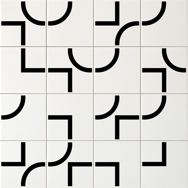 Azulejo Painel Forma - Preto