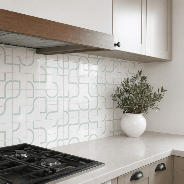 Azulejo Painel Forma - Verde Claro