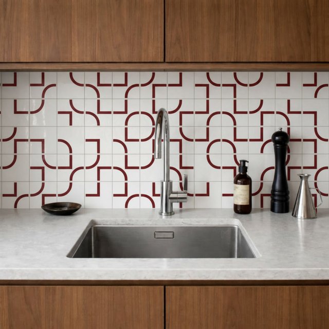 Azulejo Painel Forma - Vinho