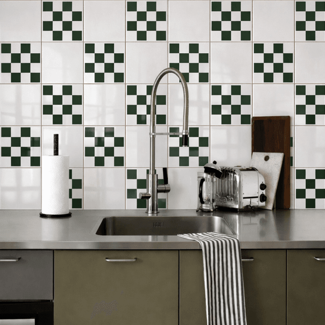 Azulejo Painel Grid - Verde Escuro