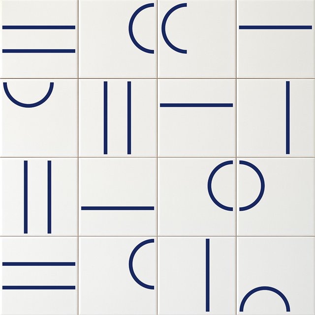 Azulejo Painel Kimi - Azul Escuro 
