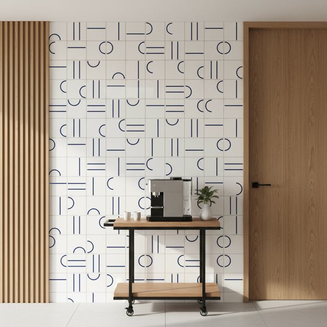 Azulejo Painel Kimi - Azul Escuro 