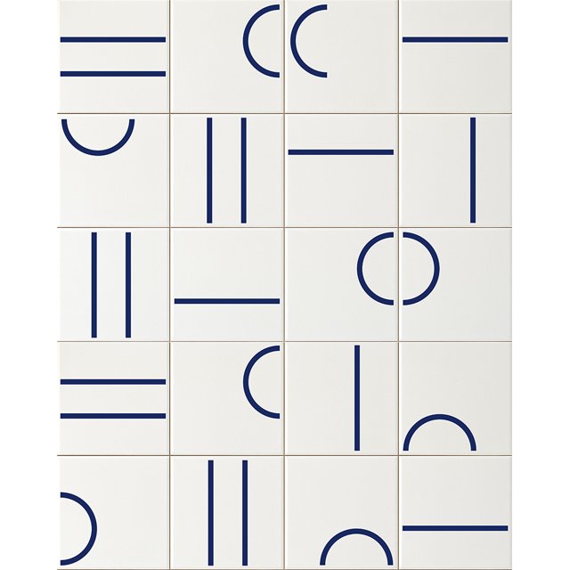 Azulejo Painel Kimi - Azul Escuro 