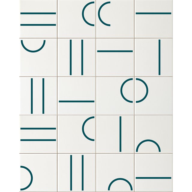 Azulejo Painel Kimi - Verde Petróleo 