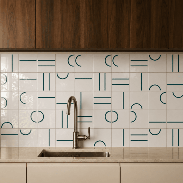 Azulejo Painel Kimi - Verde Petróleo 