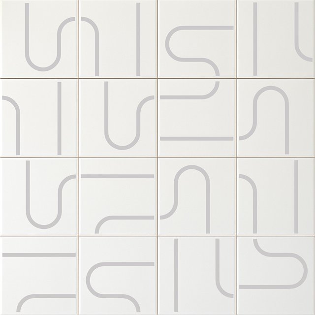 Azulejo Painel Linha Metrô - Cinza