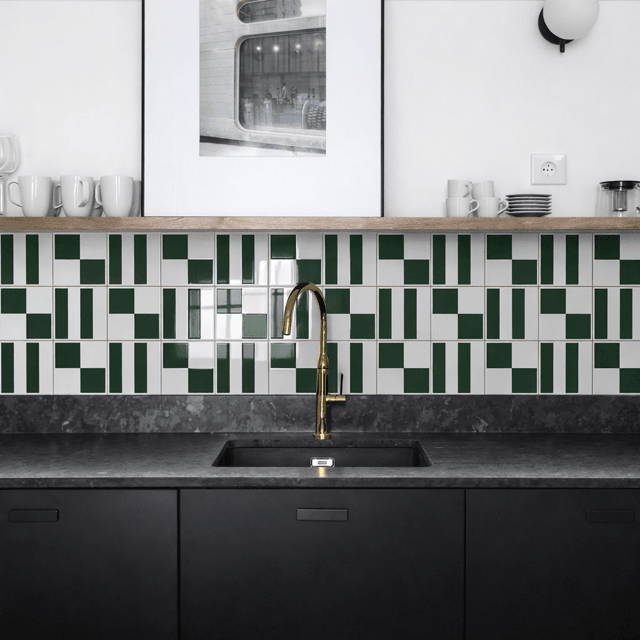 Azulejo Painel Match - Verde Escuro