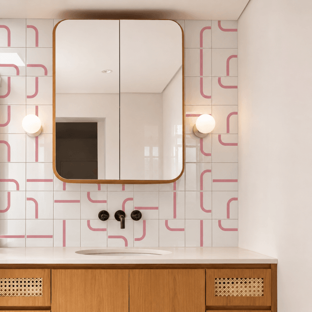 Azulejo Painel Max - Rosa