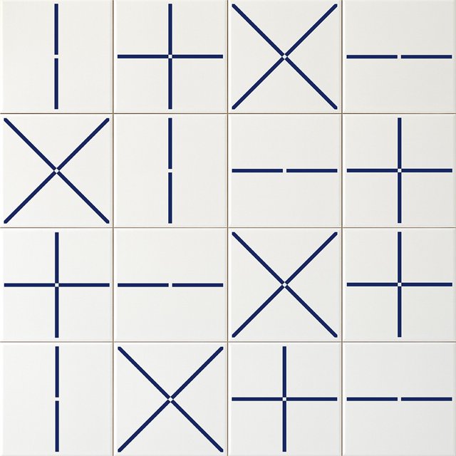 Azulejo Painel Mix Lines - Azul Escuro