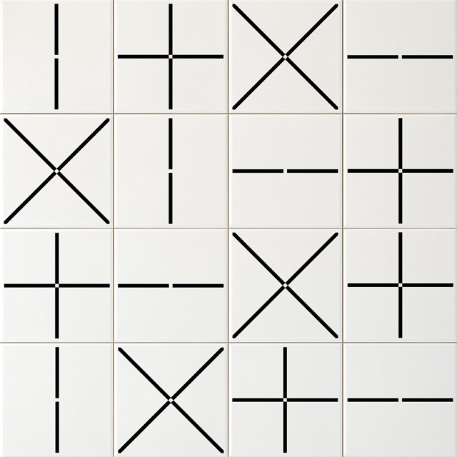 Azulejo Painel Mix Lines - Preto
