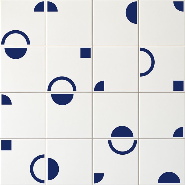 Azulejo Painel Niki - Azul Escuro
