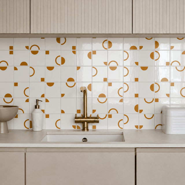 Azulejo Painel Niki - Ocre 