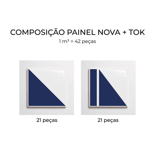 Azulejo Painel Nova + Tok - Azul Escuro