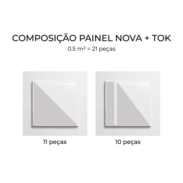 Azulejo Painel Nova + Tok - Cinza Claro
