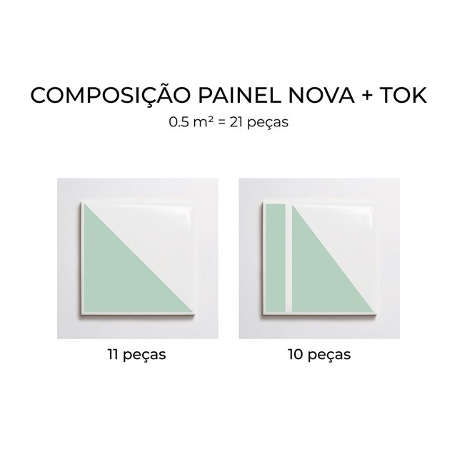 Azulejo Painel Nova + Tok - Verde Claro