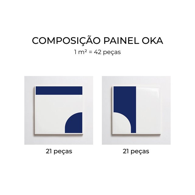 Azulejo Painel Oka - Azul Escuro