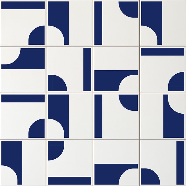 Azulejo Painel Oka - Azul Escuro