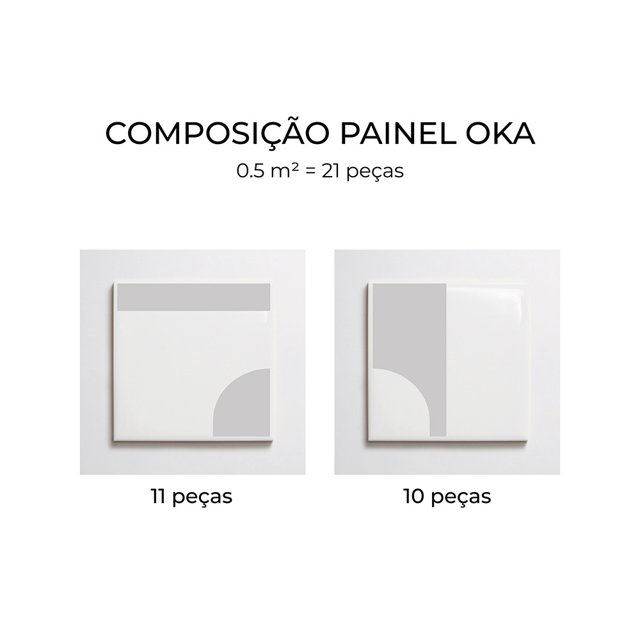 Azulejo Painel Oka - Cinza Claro 