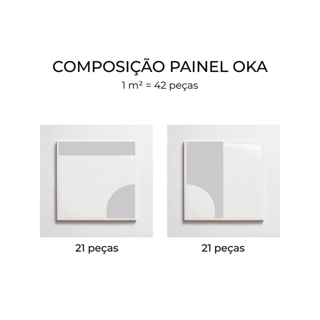 Azulejo Painel Oka - Cinza Claro 
