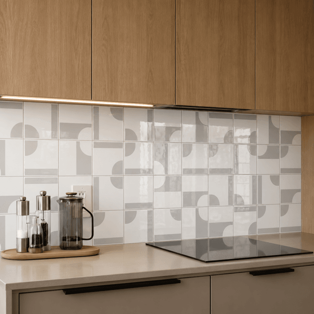 Azulejo Painel Oka - Cinza Claro 