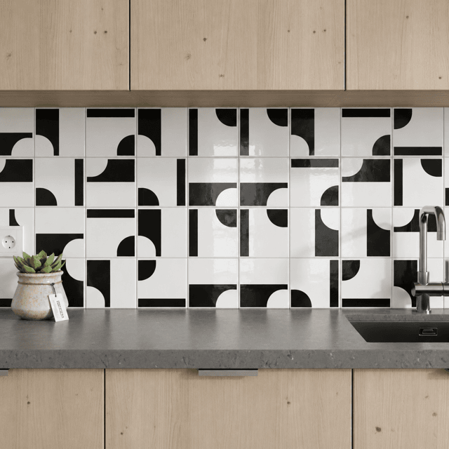 Azulejo Painel Oka - Preto 