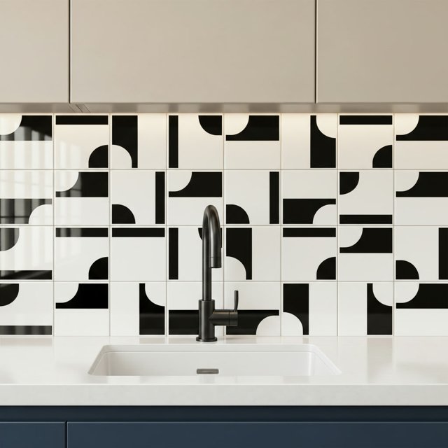 Azulejo Painel Oka - Preto 