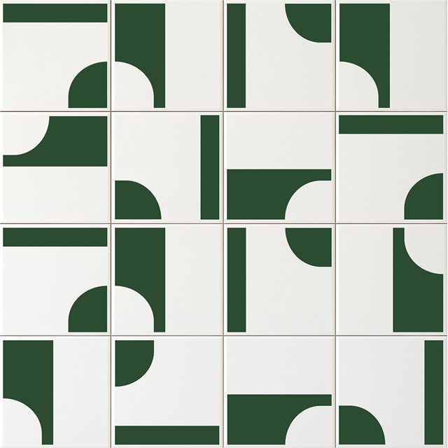 Azulejo Painel Oka - Verde Escuro