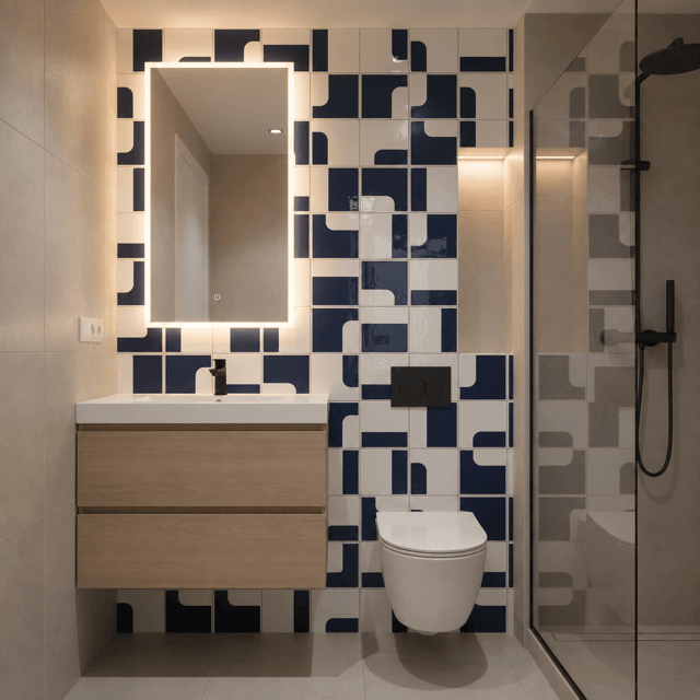 Azulejo Painel Plataforma  Azul Escuro