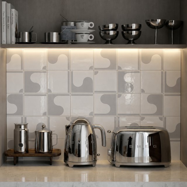 Azulejo Painel Rio - Cinza