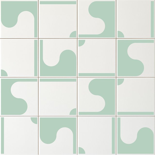 Azulejo Painel Rio - Verde Claro