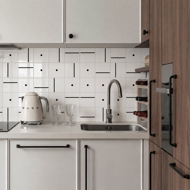 Azulejo Painel Stella - Preto