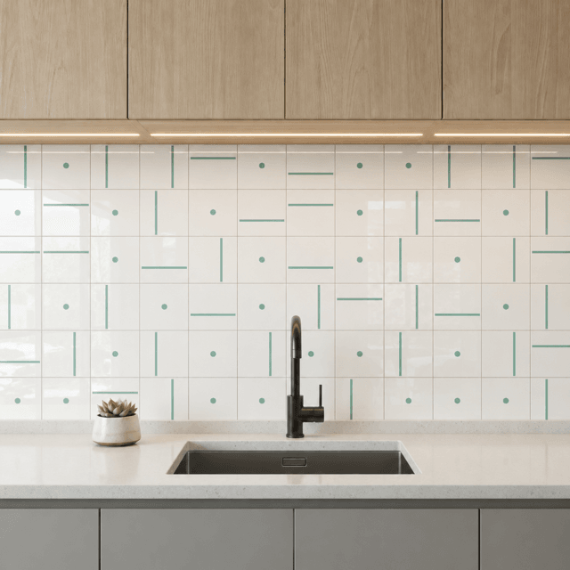 Azulejo Painel Stella - Verde Menta
