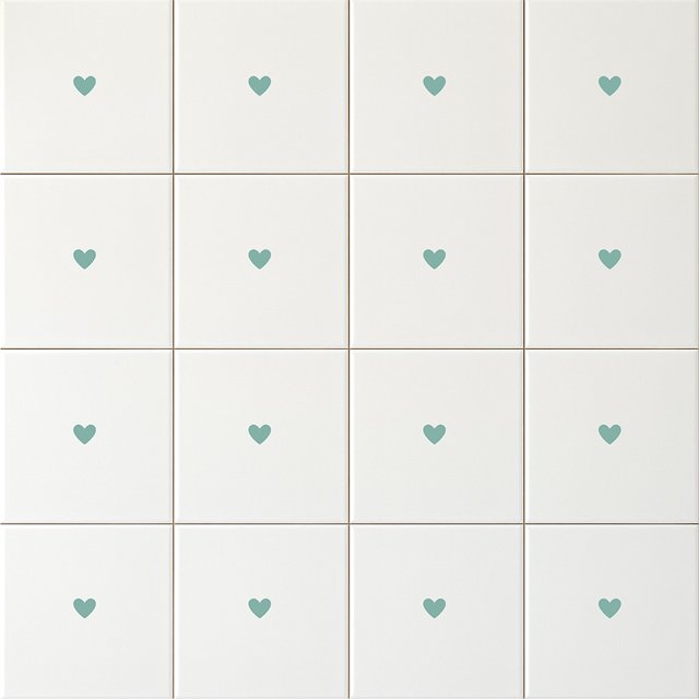 Azulejo Tuini Coração - Verde Menta