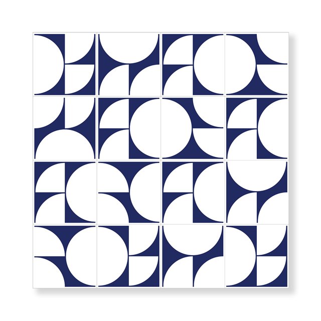 Azulejo Painel Twist - Azul Escuro