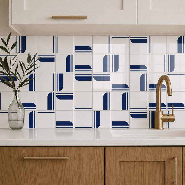 Azulejo Painel Vagão - Azul Escuro