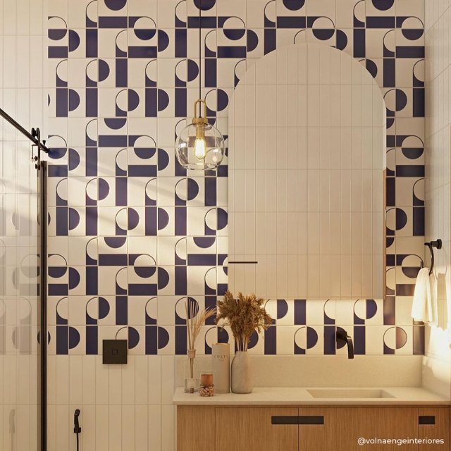 Azulejo Painel Bonny - Azul Escuro