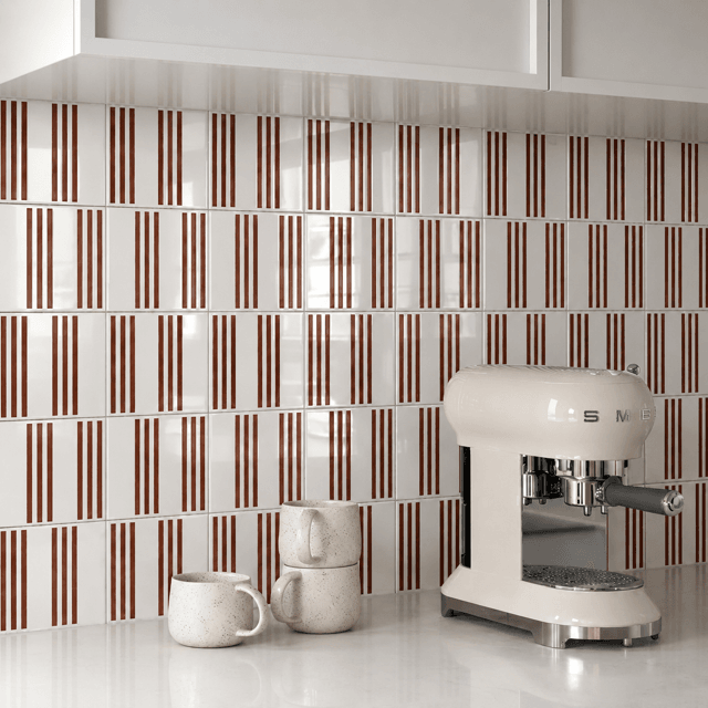 Azulejo Slim Lines - Terracota