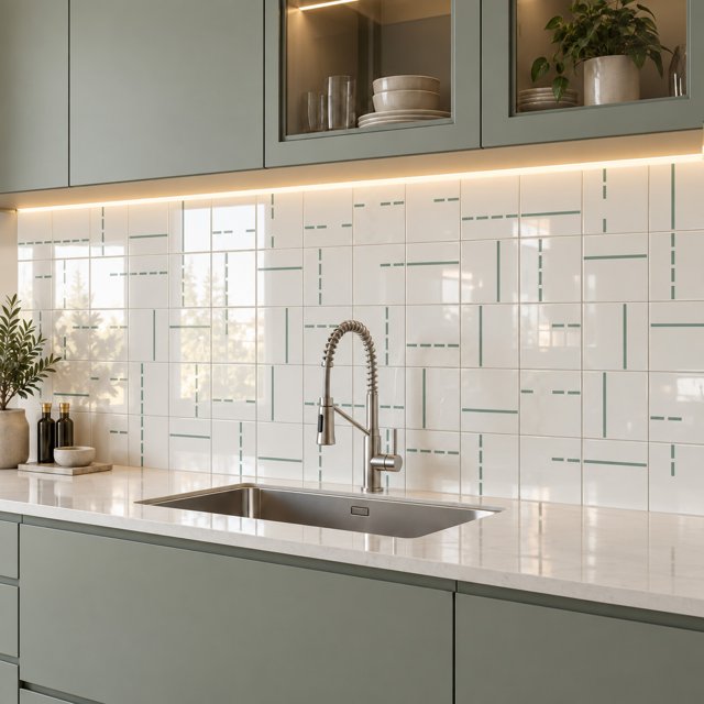 Azulejo Decor Lines 2 - Verde Menta