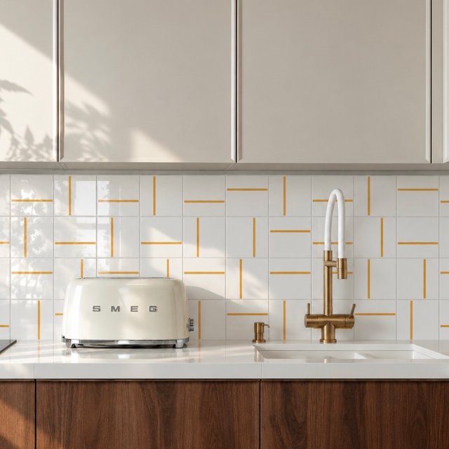Azulejo Traço Decor Lines - Amarelo