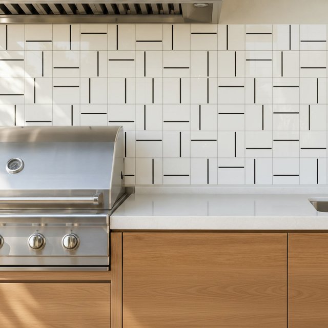 Azulejo Decor Lines com Traço Preto
