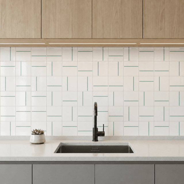 Azulejo Traço Decor Lines - Verde Menta