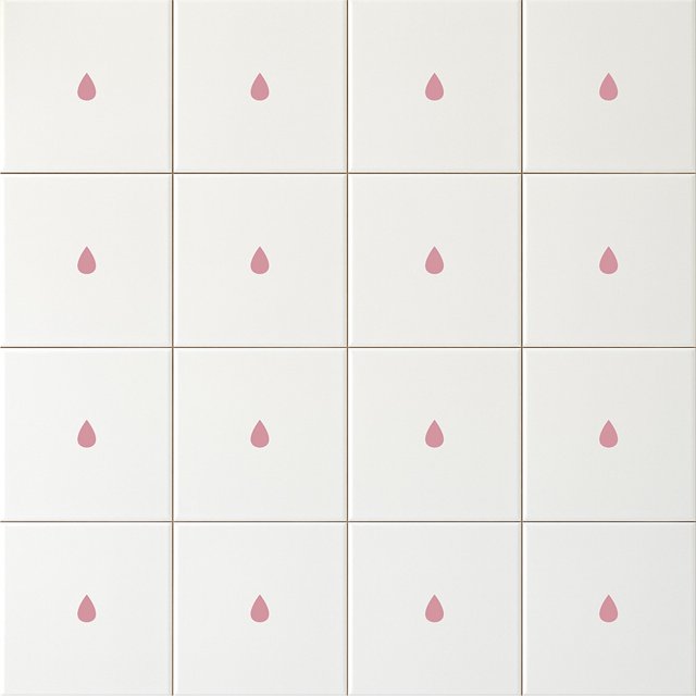 Azulejo Tuini Gota - Rosa