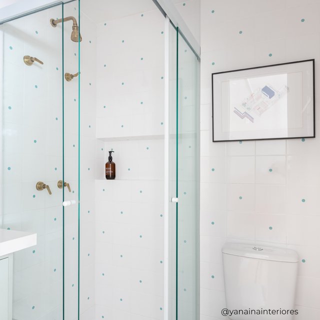 Azulejo Painel Tuini Ponto - Verde Menta e Branco 