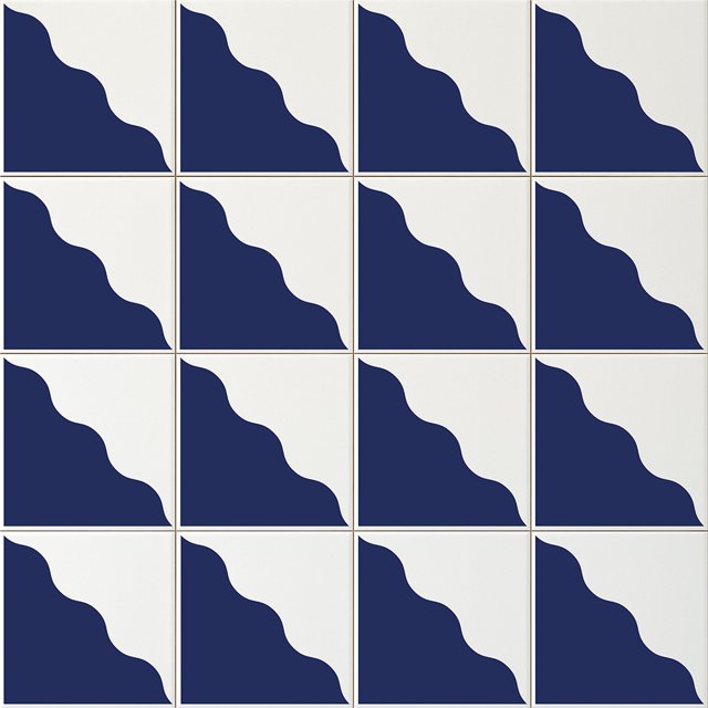 Azulejo Waves - Azul Escuro